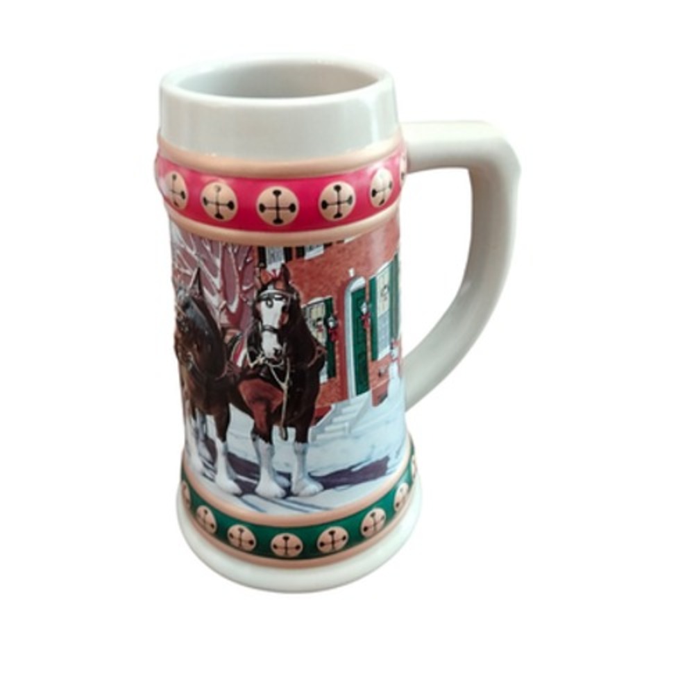 Vintage Budweiser Hometown Holiday Beer Stein Mug Clydesdales‎ Anheuser-Busch - Picture 6 of 6